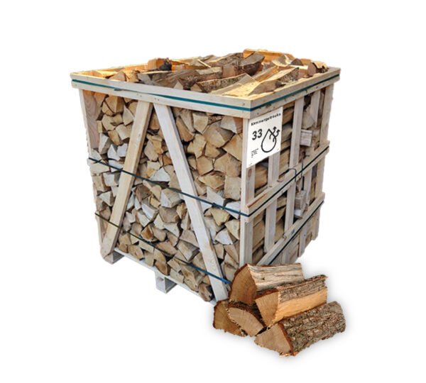 Brennholz Eiche, kammergetrocknet, 30-33 cm – Standardpalette